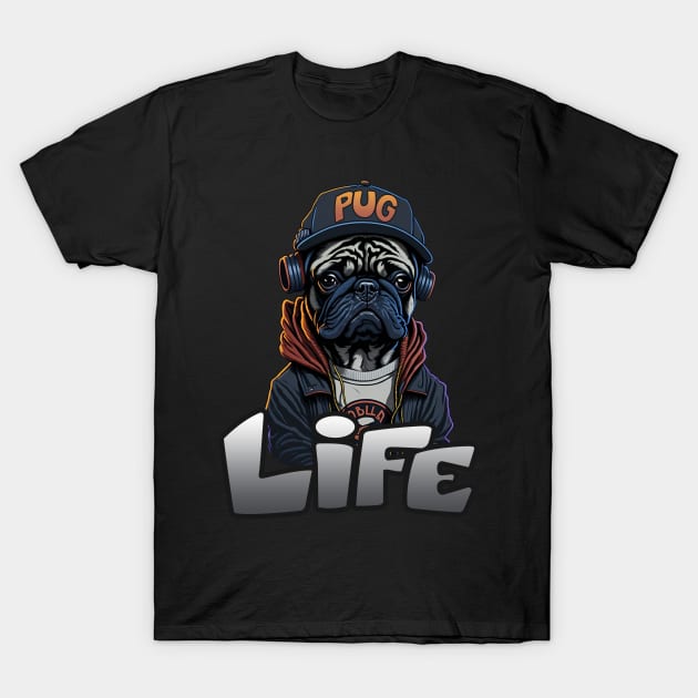 Pug Life T-Shirt by dnacreativedesign